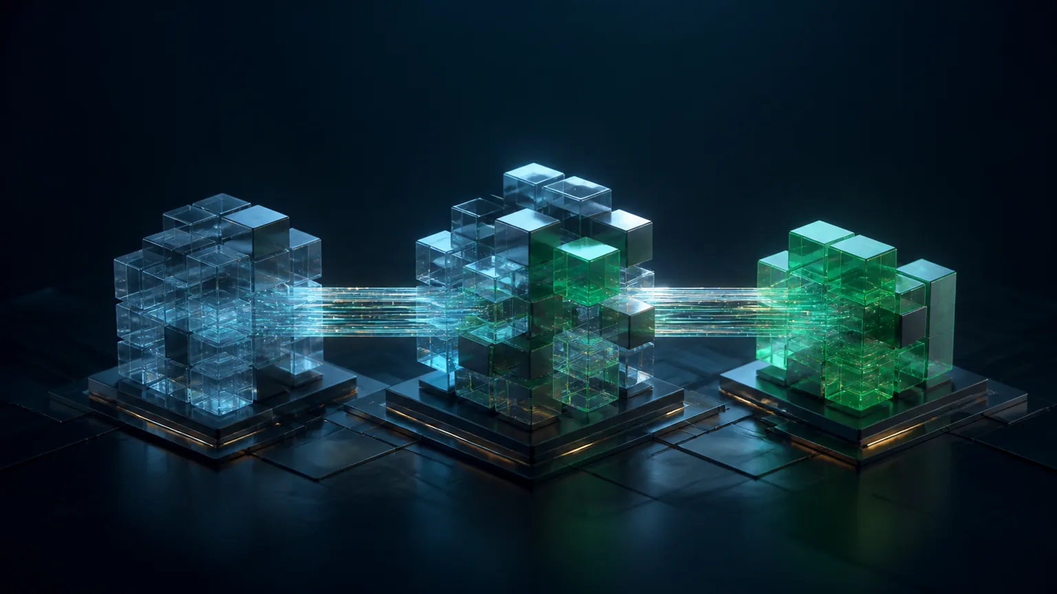 Three connected data structures evolving through a staged PostgreSQL schema migration